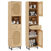 Tangkula Tall Bathroom Storage Cabinet