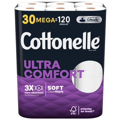 Cottonelle Ultra Comfort Toilet Paper 30 Mega Rolls