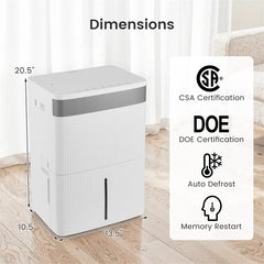 5500 Sq.Ft 96 Pint Dehumidifier for Basement, Portable Home Dehumidifier with Drain Hose, Auto Defrost, 24H Timer & Sleep Mode for Bathroom Bedroom