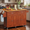 Lofka 52 - Inch Kitchen Island with Storage on Wheels with Wood Drop Leaf, Ideal for Small Kitchens