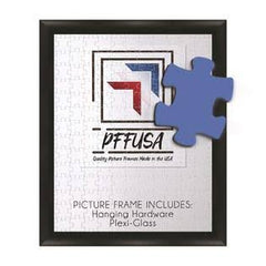 PictureFrameFactoryOutlet Puzzle Frame | Picture Frame | Poster Frame | Puzzle Frame | 1.25 inch Black MDF Frame | Plexi Glass and Hanging Hardware