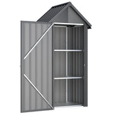 AECOJOY Vertical Outdoor Storage Cabinet with 2 Removeable Shelves