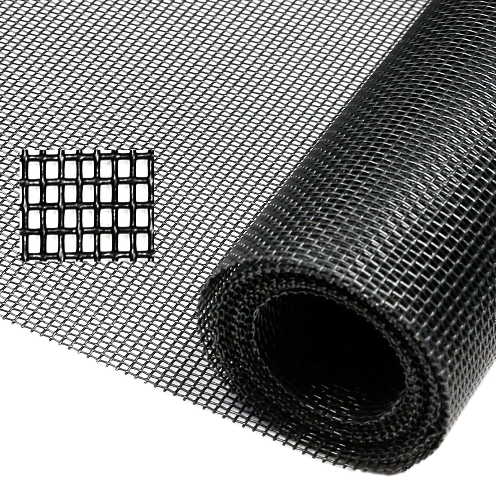 TOOLTRIZ Pet Proof Window Screen Replacement, 39�� x 100" Upgraded Thicken Charcoal Fiberglass Mesh for Sliding Pet Screen Door Repair Kit - Screen