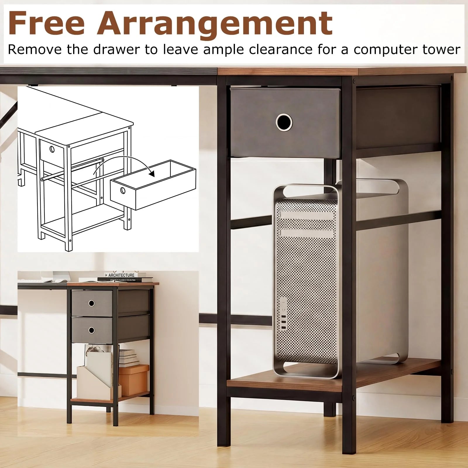 Tangkula 48" Writing Desk with Spacious Tabletop for Home Office