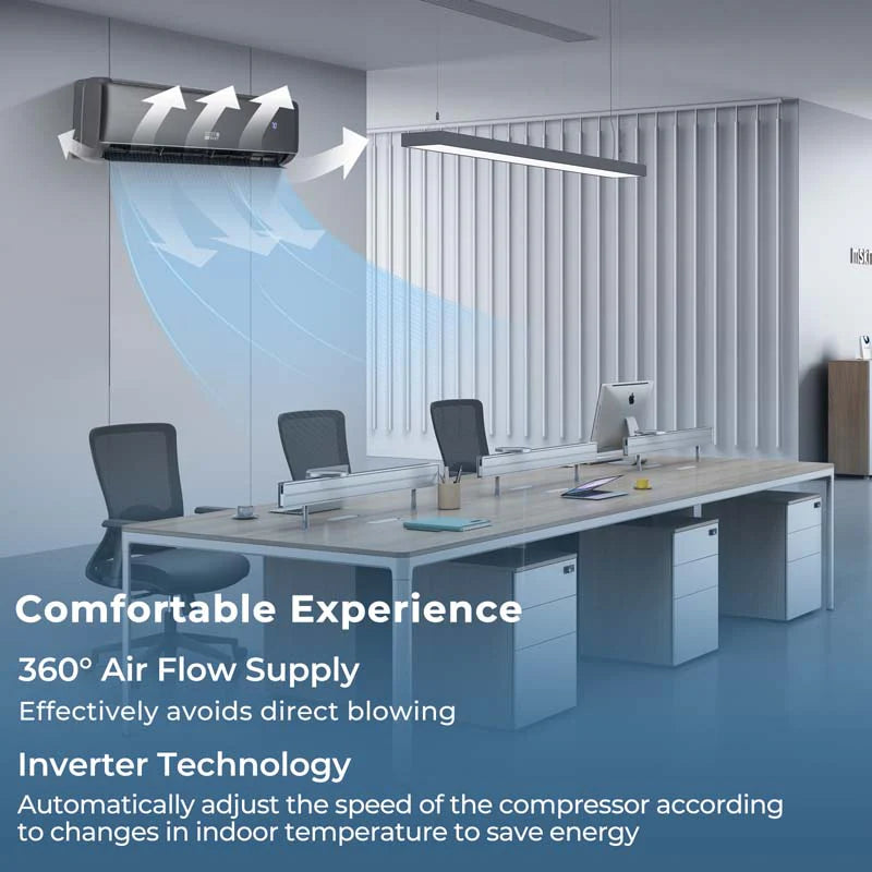 Energy Star 18000 BTU Mini Split Air Conditioner & Heater, 21 SEER2 208-230V Inverter Split AC Unit with Heat Pump for Rooms up to 1250 Sq.Ft