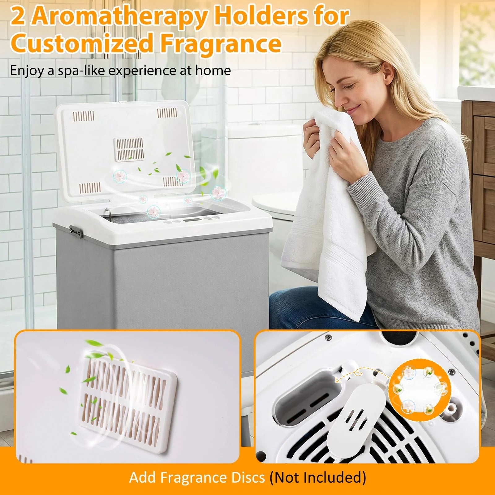 Tangkula 35L Large Towel Warmer with Heating and Drying Modes for Bathroom