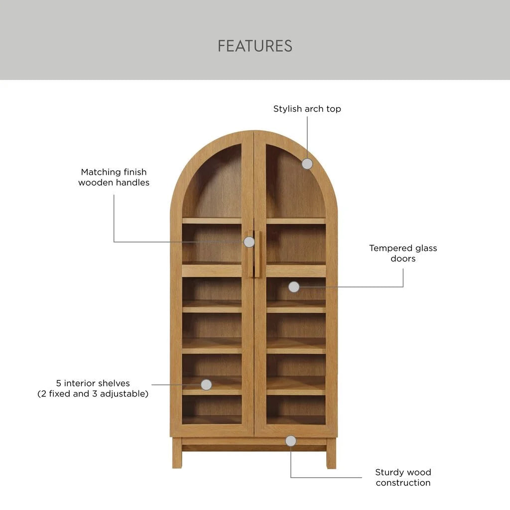 Better Homes & Gardens Juliet Arch Accent Cabinet, Black Finish