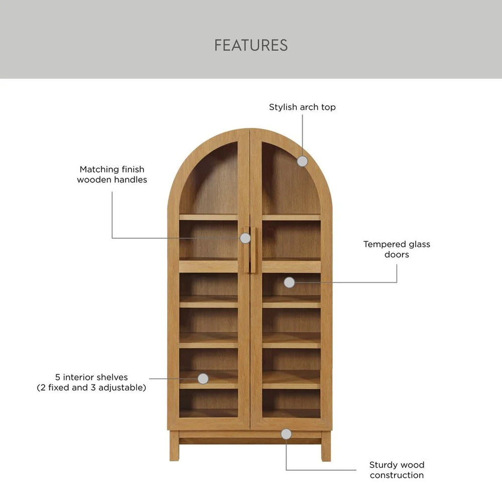 Better Homes & Gardens Juliet Arch Accent Cabinet, Black Finish