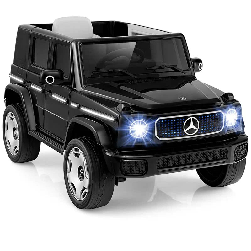 12V 4WD Kids Ride On Car, Licensed Mercedes-Benz EQG Battery Powered Electric Vehicle with Remote Control & Music