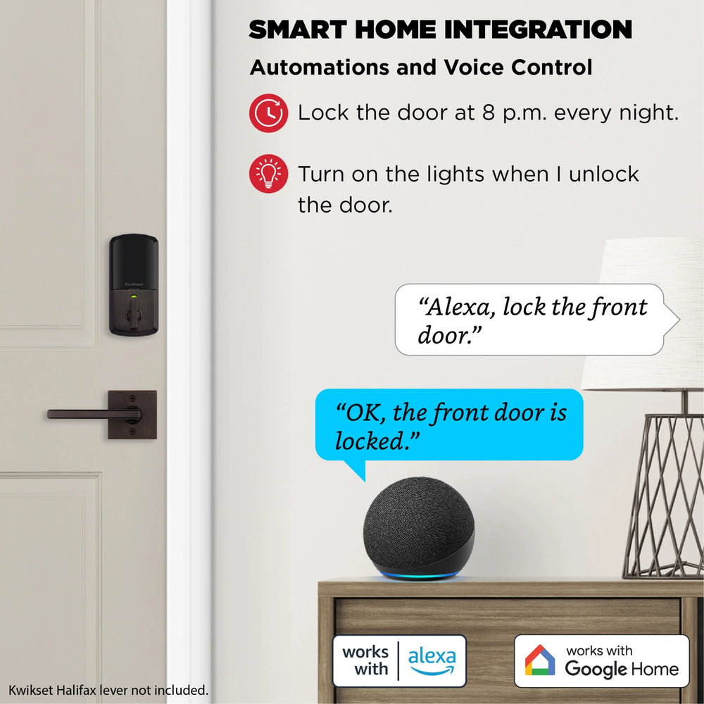 Kwikset Halo Touchscreen Wi - Fi Smart Deadbolt Hardware Lock with Smartkey Satin Nickel