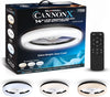 Cannonx 14" Low Profile Ceiling Fan with Lights and Remote, 6 Speeds, 3 Light Modes 3500K-5500K, Flush Mount for Bedroom