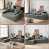 104 - Inch Corduroy Modular L Shaped Sectional Sofa, Luxury Floor Couch Set, Upholstered Indoor Furniture, Foam - Filled Compressed Sofa for Living Room, Bedroom, 4 PC Free Combination ?