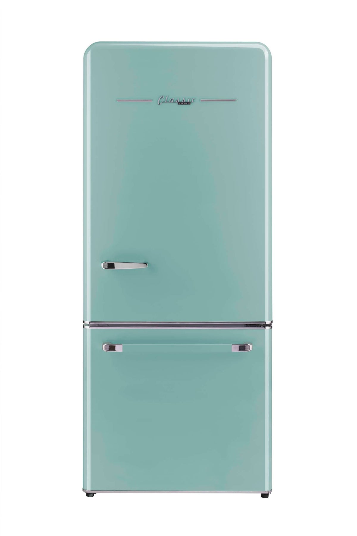 Unique Appliances UGP-510L AC Classic Retro 30 inch Wide 17.7 Cu. ft. Energy Star Certified Bottom Freezer Refrigerator with Wine Rack