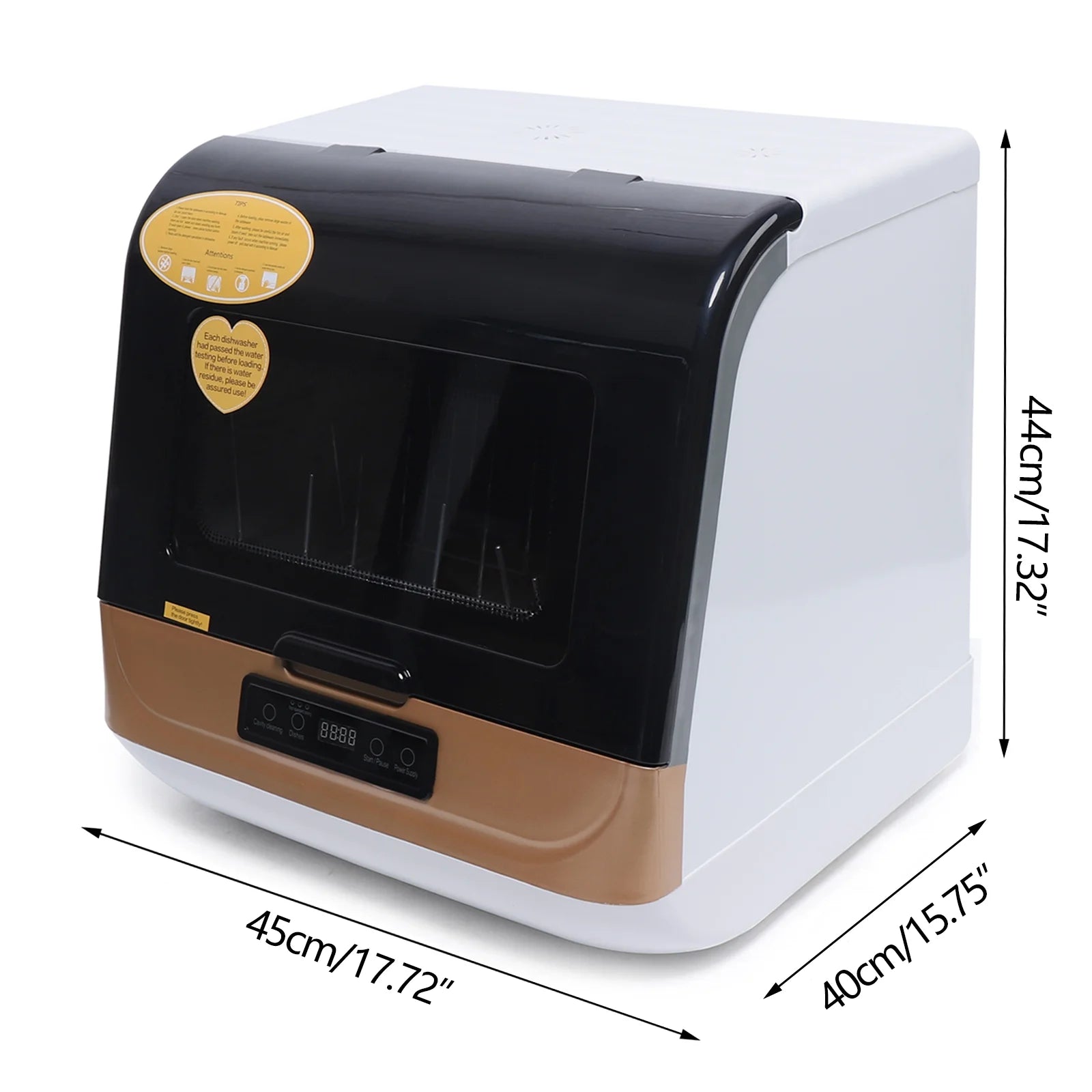 Autrinix Portable Dishwasher with 99.9% Sterilization, 3 Wash Modes & Water - Saving Function, Compact Design, Perfect for Apartments & Small Kitchens