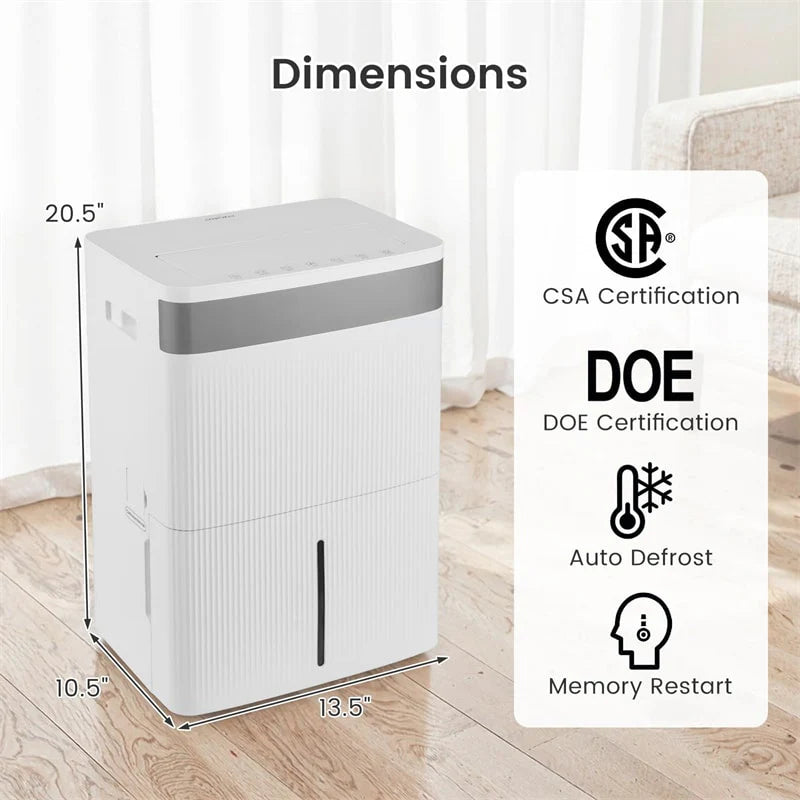 5500 Sq.Ft 96 Pint Dehumidifier for Basement, Portable Home Dehumidifier with Drain Hose, Auto Defrost, 24H Timer & Sleep Mode for Bathroom Bedroom