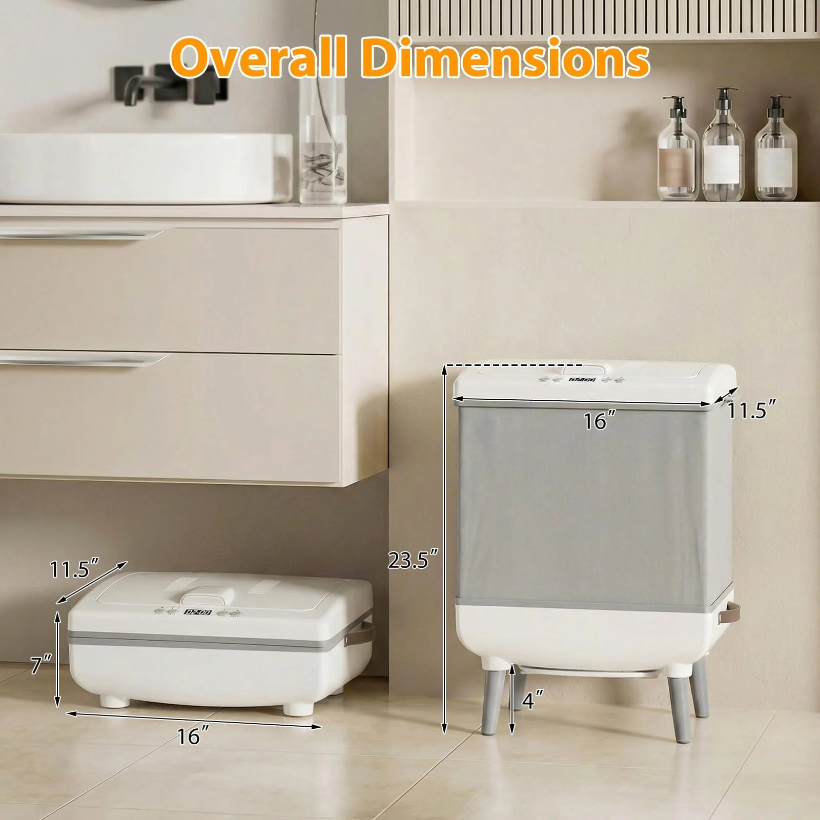 Tangkula 35L Large Towel Warmer with Heating and Drying Modes for Bathroom