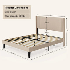 Bedroom Furniture Set - Includes Queen Bed Frame, 4 - Drawer Dresser Set of 2 & 3 Seat Futon Sofa - Modern Storage Solution for Stylish Home Decor