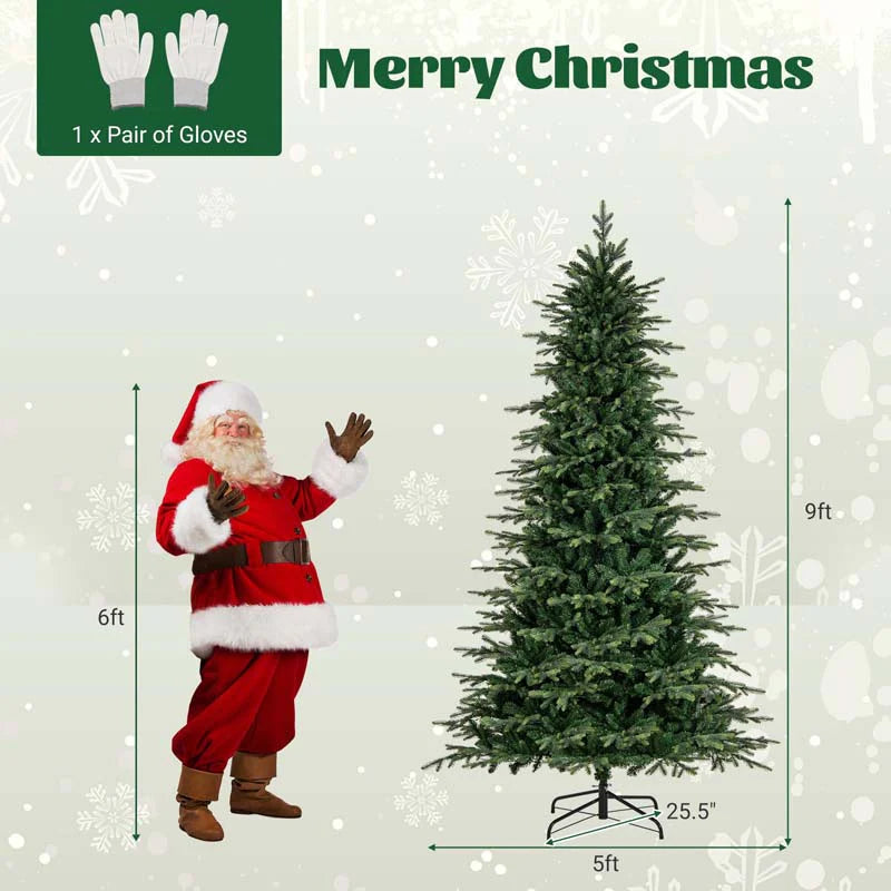 6/7.5/9 FT Pre-lit Artificial Christmas Tree with 260/380/560 Multicolor Lights, 714/1162/1770 Branch Tips, 11 Lighting Modes, Remote & Timer
