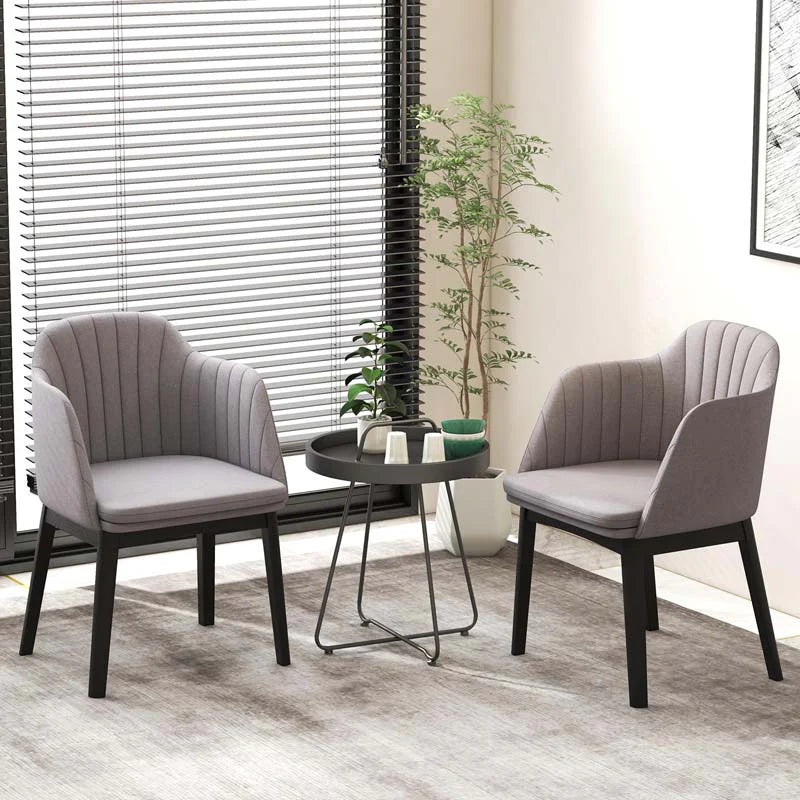 Set of 2/4 Upholstered Velvet Accent Dining Chairs with Curved Backrests, Detachable Cushion, Cozy Leisure Armchairs for Living Room