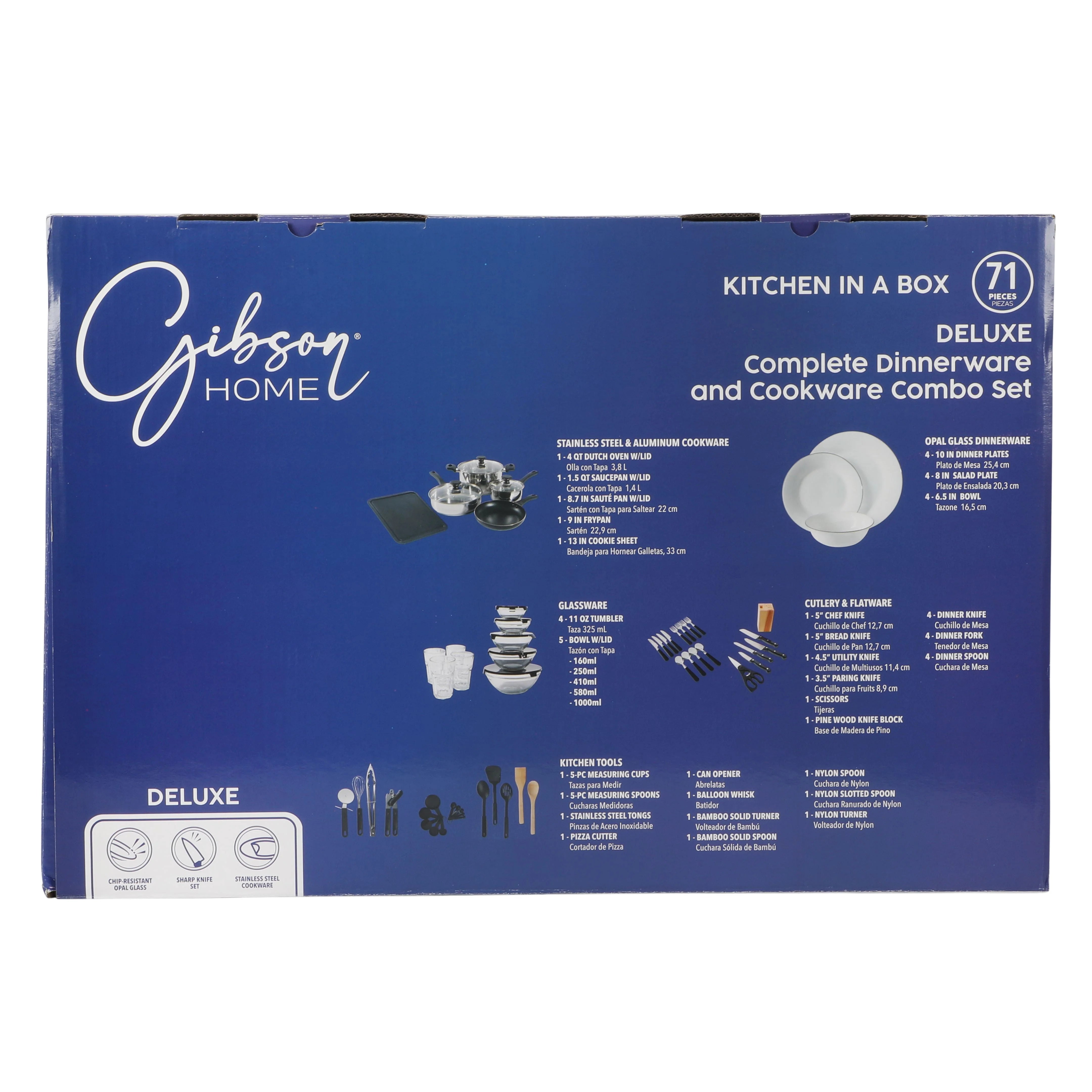 Gibson Home 71 - Piece Stainless Steel Silver Cookware Combo Set