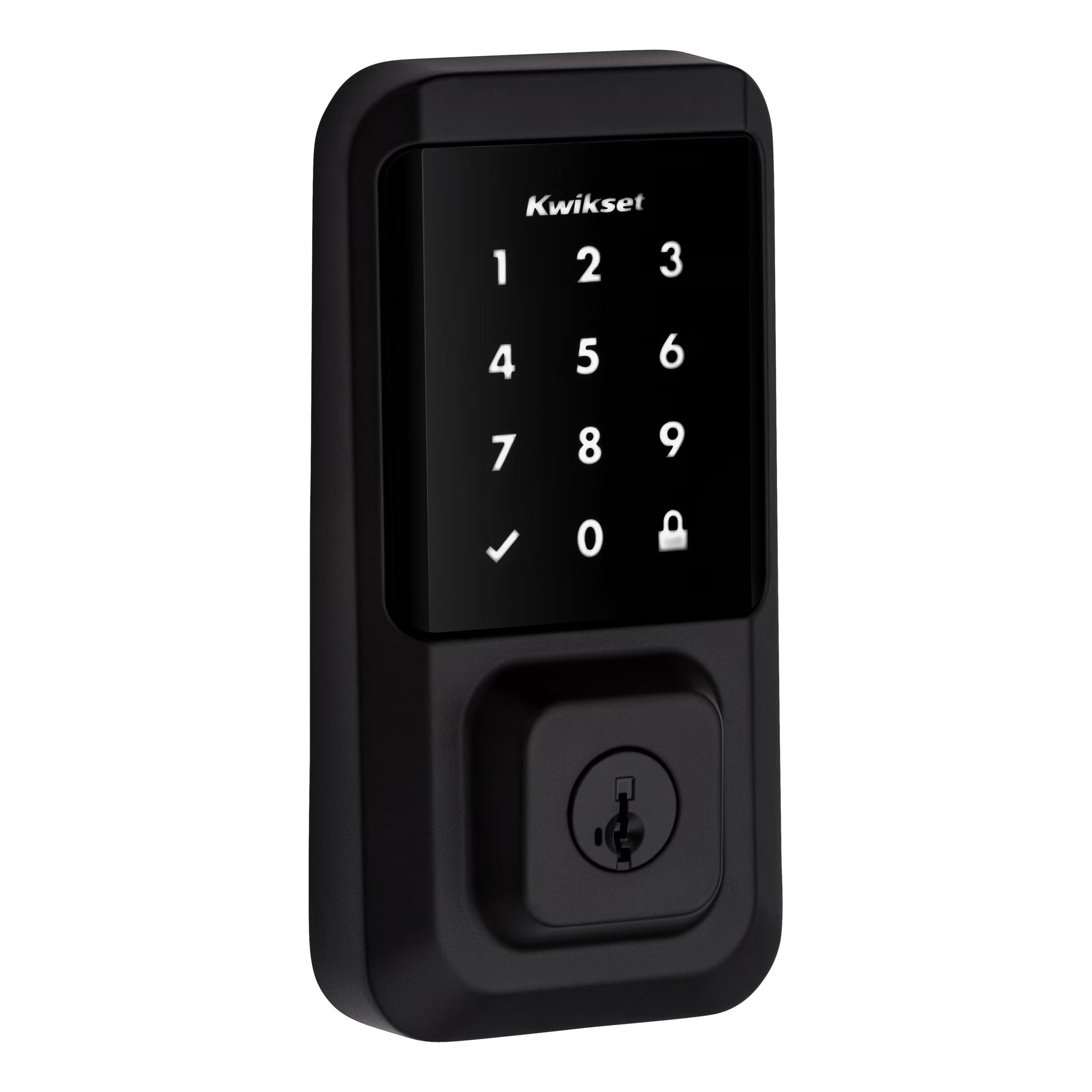 Kwikset Halo Touchscreen Wi - Fi Smart Deadbolt Hardware Lock with Smartkey Satin Nickel
