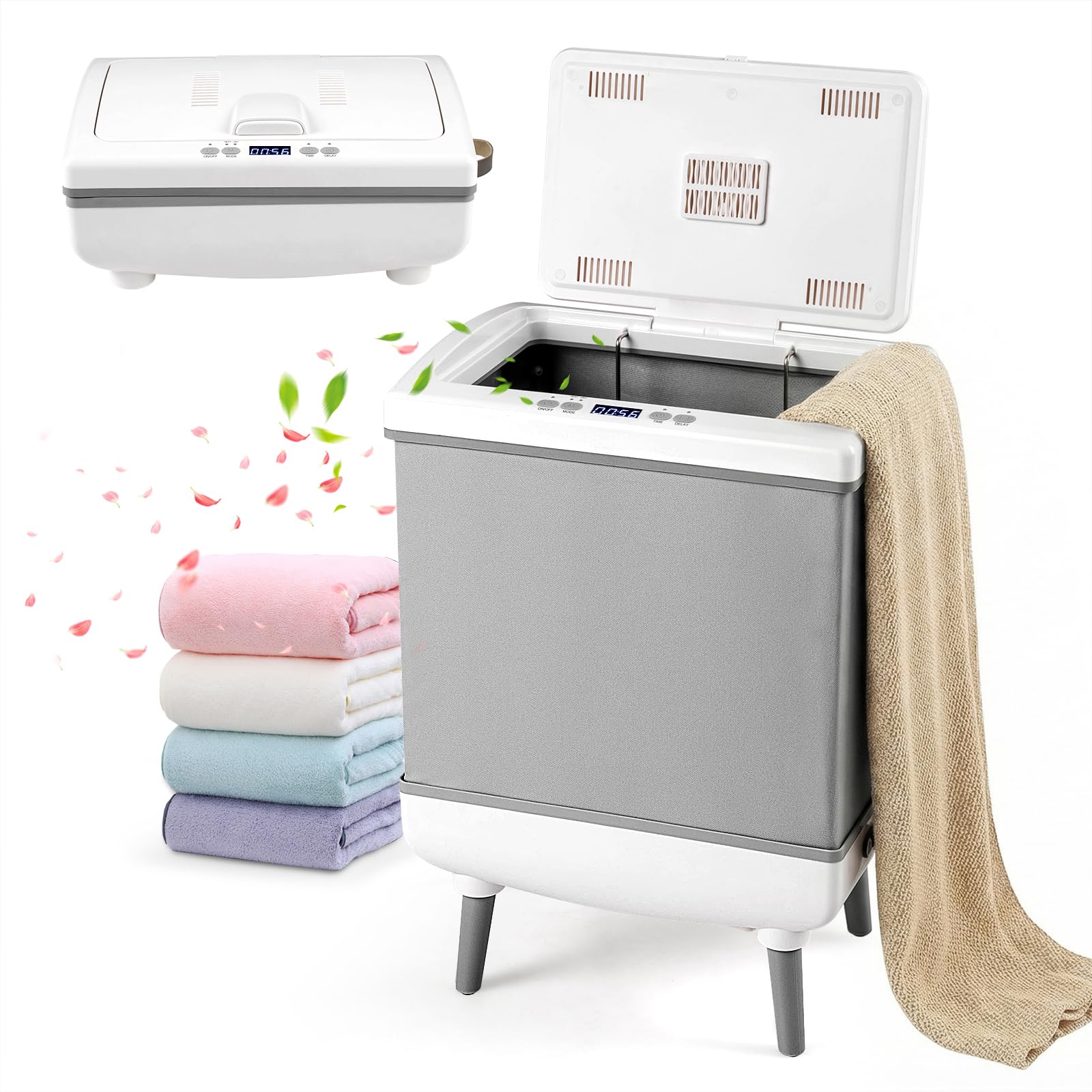 Tangkula 35L Large Towel Warmer with Heating and Drying Modes for Bathroom