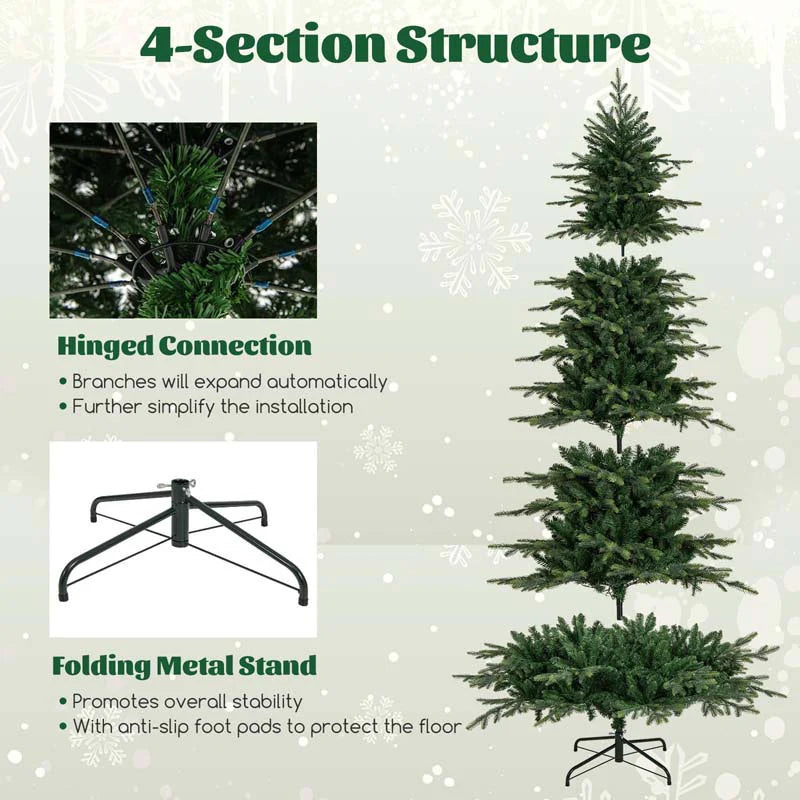 6/7.5/9 FT Pre-lit Artificial Christmas Tree with 260/380/560 Multicolor Lights, 714/1162/1770 Branch Tips, 11 Lighting Modes, Remote & Timer