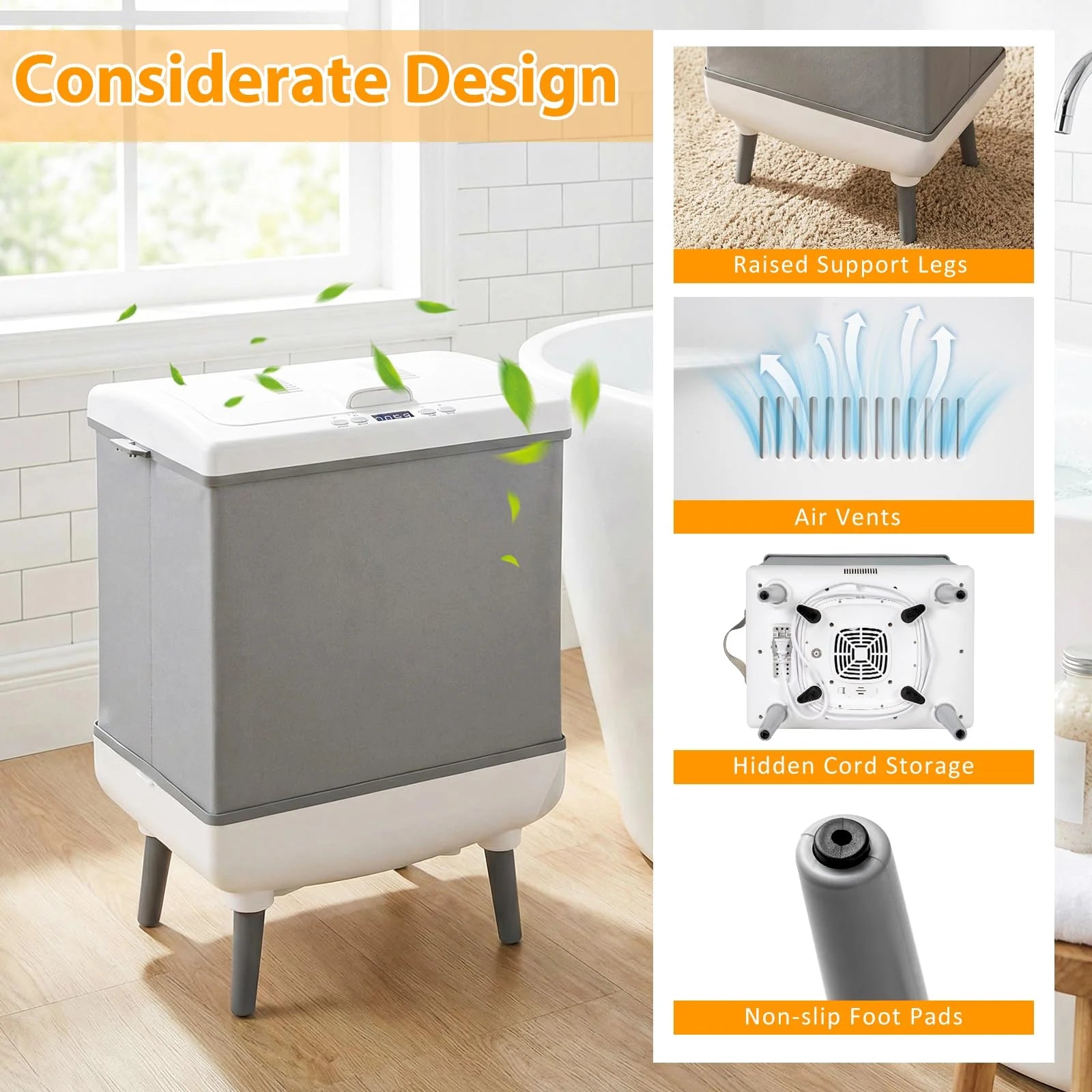 Tangkula 35L Large Towel Warmer with Heating and Drying Modes for Bathroom