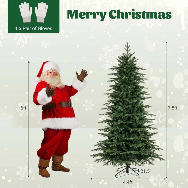 6/7.5/9 FT Pre-lit Artificial Christmas Tree with 260/380/560 Multicolor Lights, 714/1162/1770 Branch Tips, 11 Lighting Modes, Remote & Timer